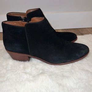 Sam Edelman Petty Black Suede Ankle Boots